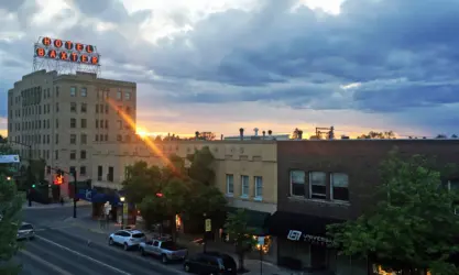 Downtown Bozeman Baxter Sunset