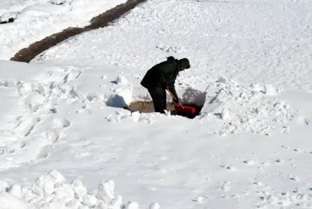 Shoveling snow