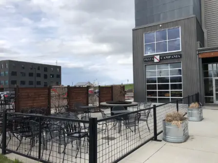 Pizza campana patio cannery district